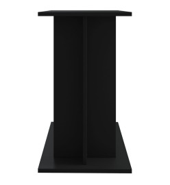 Support pour aquarium noir 80x35x60 cm bois d'ingénierie