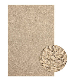 Tapis 200x290 cm aspect jute intérieur et extérieur