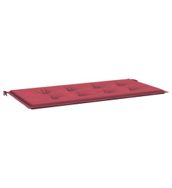 Coussin de banc de jardin rouge bordeaux 120x50x3 cm