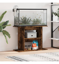 Support pour aquarium chêne fumé 80x35x60 cm bois d'ingénierie