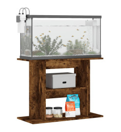 Support pour aquarium chêne fumé 80x35x60 cm bois d'ingénierie