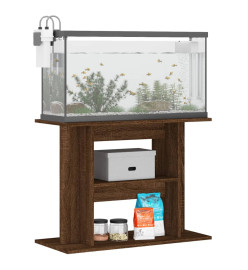 Support pour aquarium chêne marron 80x35x60cm bois d'ingénierie