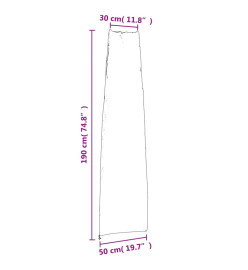 Housses de parapluie de jardin 2 pcs 190x50/30 cm 420D