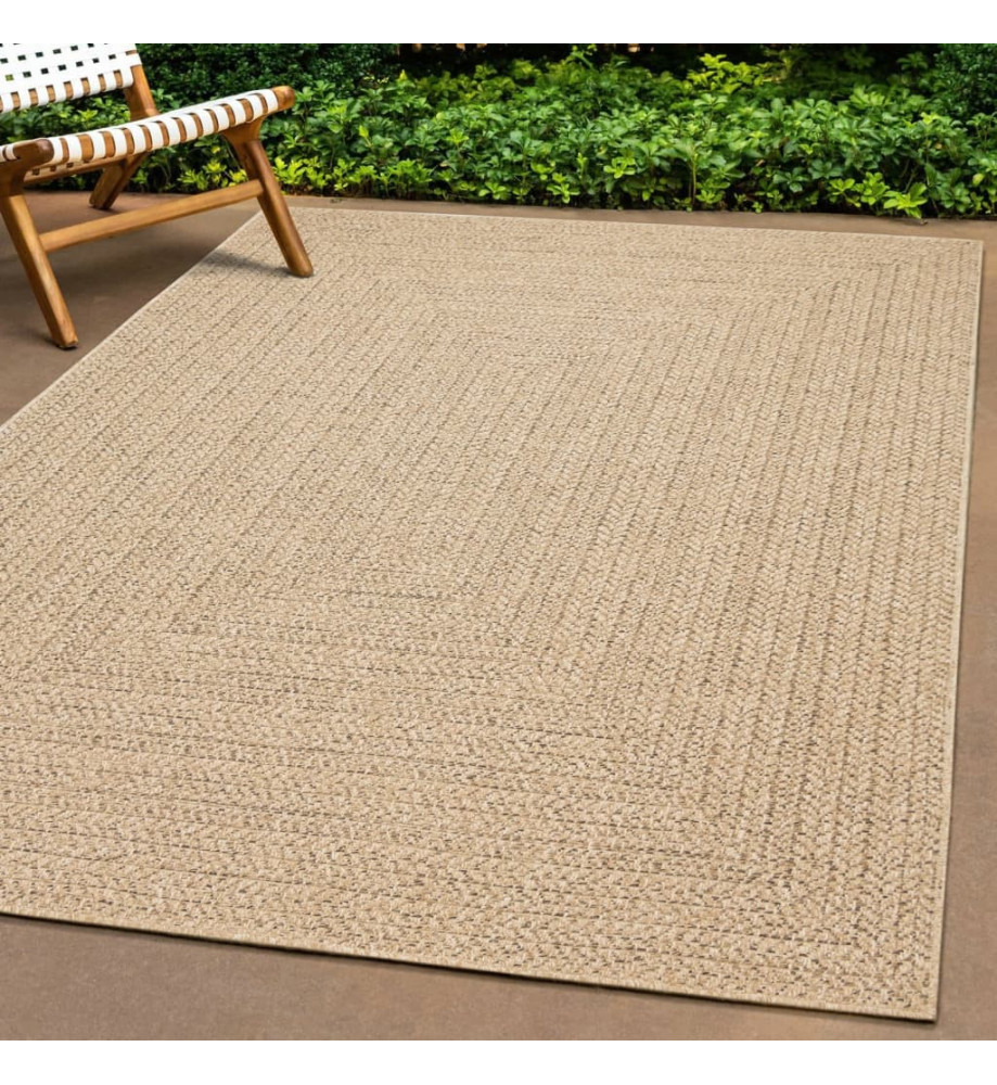 Tapis 140x200 cm aspect jute intérieur et extérieur