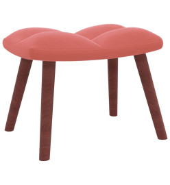 Chaise à bascule avec repose-pied Rose Velours