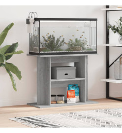 Support pour aquarium sonoma gris 80x35x60 cm bois d'ingénierie