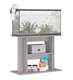 Support pour aquarium sonoma gris 80x35x60 cm bois d'ingénierie