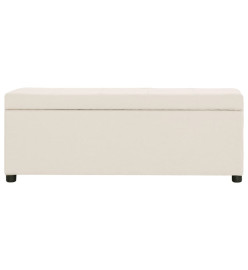 Banc avec compartiment de rangement 116 cm Crème Polyester