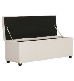 Banc avec compartiment de rangement 116 cm Crème Polyester