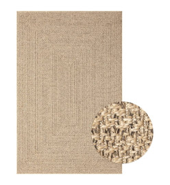 Tapis 200x290 cm aspect jute intérieur et extérieur