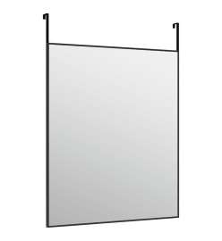 Miroir de porte Noir 50x60 cm Verre et aluminium