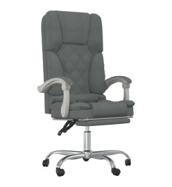 Fauteuil de massage inclinable de bureau Gris foncé Tissu