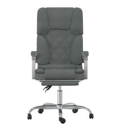 Fauteuil de massage inclinable de bureau Gris foncé Tissu