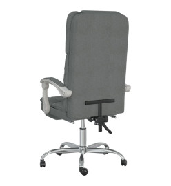 Fauteuil de massage inclinable de bureau Gris foncé Tissu