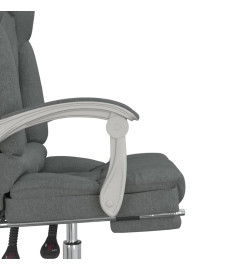 Fauteuil de massage inclinable de bureau Gris foncé Tissu