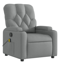 Fauteuil de massage inclinable Gris clair Tissu