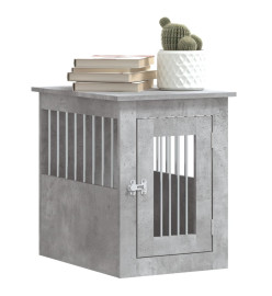 Meuble de cage pour chiens gris béton 45x62x59 cm