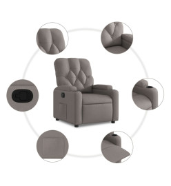 Fauteuil inclinable Taupe Tissu