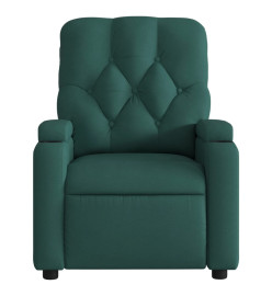 Fauteuil inclinable Vert foncé Tissu