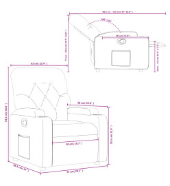 Fauteuil inclinable Vert foncé Tissu