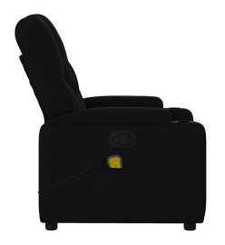 Fauteuil de massage inclinable Noir Tissu