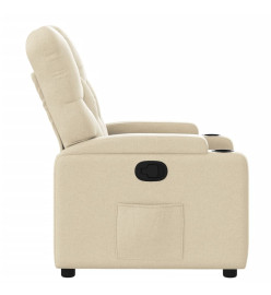 Fauteuil inclinable Crème Tissu