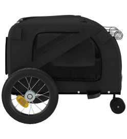 Remorque de vélo pour chien noir tissu oxford et fer