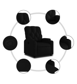 Fauteuil inclinable Noir Tissu