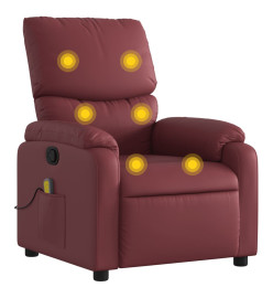 Fauteuil de massage inclinable Rouge bordeaux Similicuir