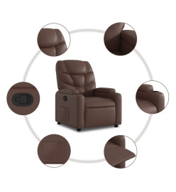 Fauteuil inclinable Marron Similicuir