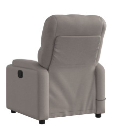 Fauteuil de massage inclinable Taupe Tissu