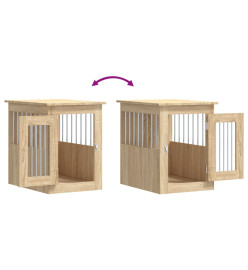 Meuble de cage pour chiens chêne sonoma 45x62x59 cm