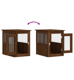 Meuble de cage pour chiens chêne marron 45x62x59 cm