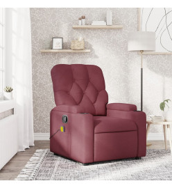 Fauteuil de massage inclinable Rouge bordeaux Tissu