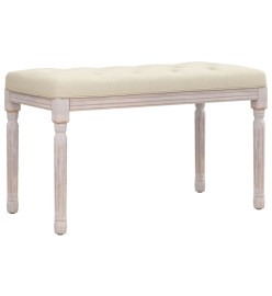 Banc beige 80x40x49 cm lin