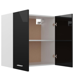 Armoire suspendue Noir brillant 60x31x60 cm Aggloméré