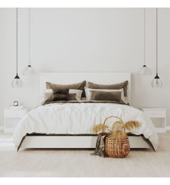 Tables de chevet 2 pcs avec tiroir Blanc brillant