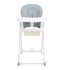 Chaise haute bébé Gris clair Aluminium