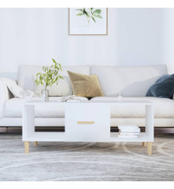 Table basse blanc 102x50x40 cm bois d'ingénierie