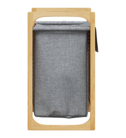 Panier à linge avec sac gris 32x30x36,5 cm bambou