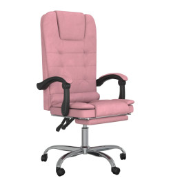 Fauteuil de massage inclinable de bureau Rose Velours