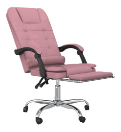 Fauteuil de massage inclinable de bureau Rose Velours