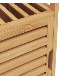 Armoire de salle de bain avec étagère 36x33x87 cm bambou
