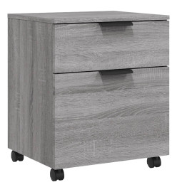 Classeur mobile avec roues Sonoma gris 45x38x54 cm Bois