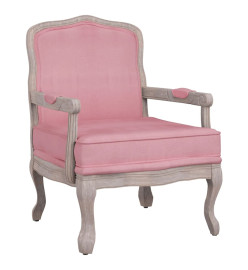 Fauteuil rose 64x64x90 cm velours