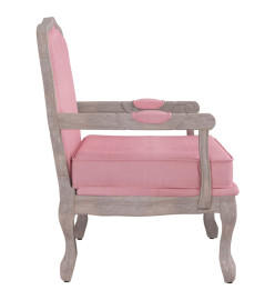 Fauteuil rose 64x64x90 cm velours