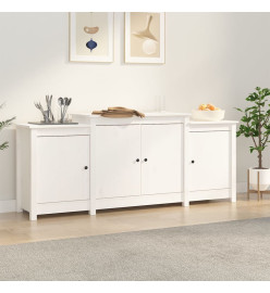 Buffet Blanc 164x37x68 cm Bois massif de pin