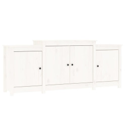 Buffet Blanc 164x37x68 cm Bois massif de pin