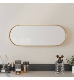 Miroir mural Doré 15x40 cm Ovale