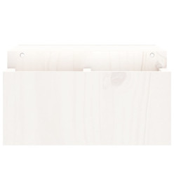 Support de moniteur Blanc 70x27,5x15 cm Bois de pin solide